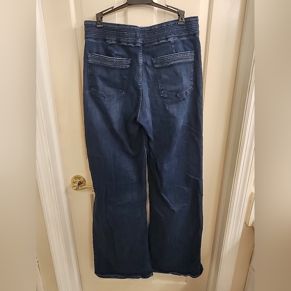 FRAME Wide Leg Jeans Medium Blue Wash Women’s Size 31 Stretch Casual High Waist - Picture 5 of 5